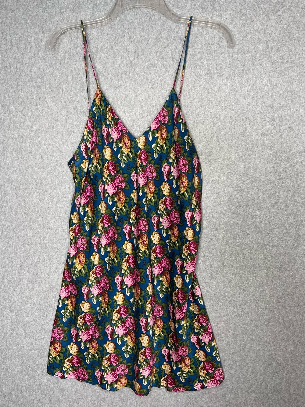 Vintage Victoria’s Secret Gold Label 100% Silk Floral Slip Dress Sz M/S 90s Y2K